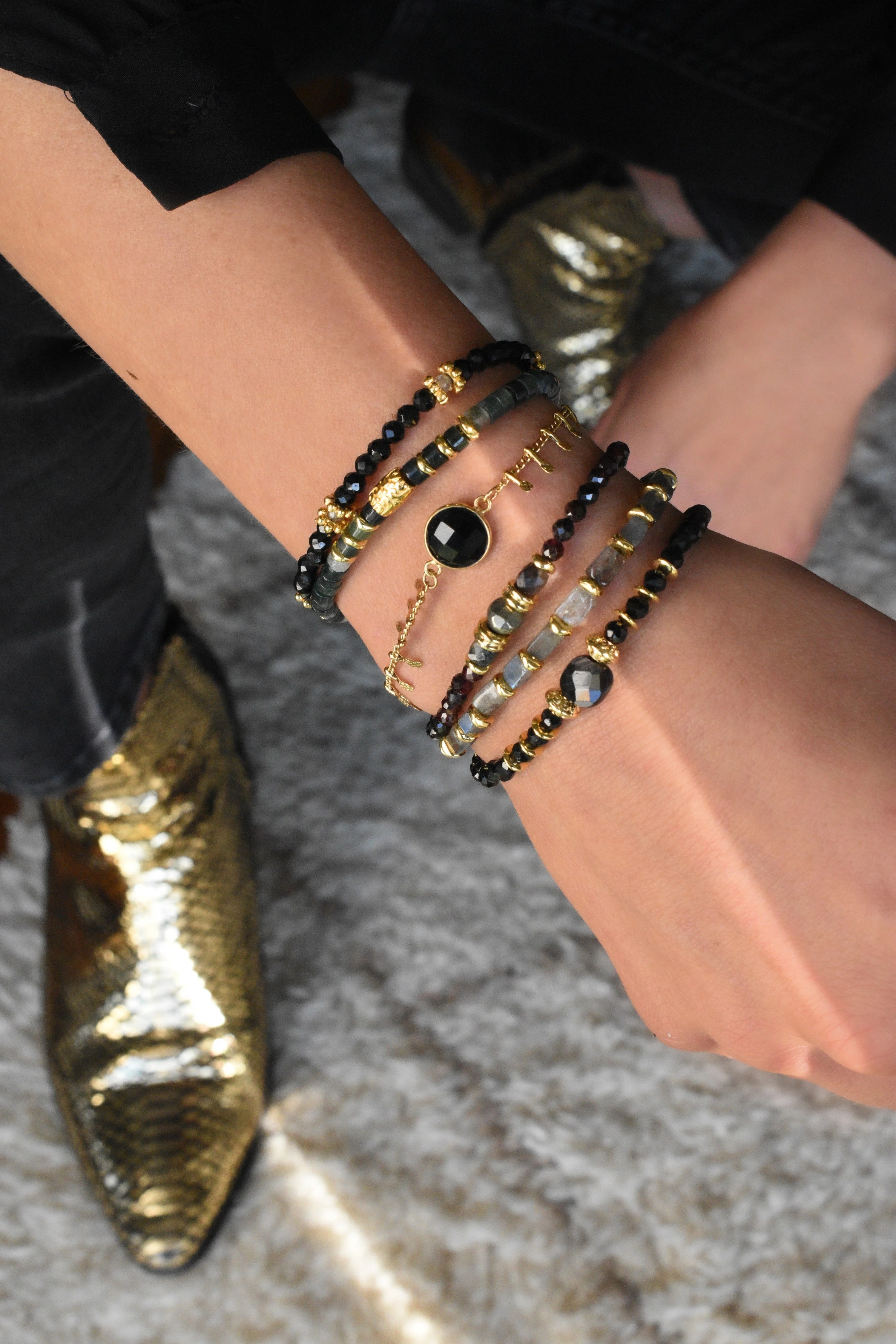 CHIPS - Bracelet hypersthène | Bleu