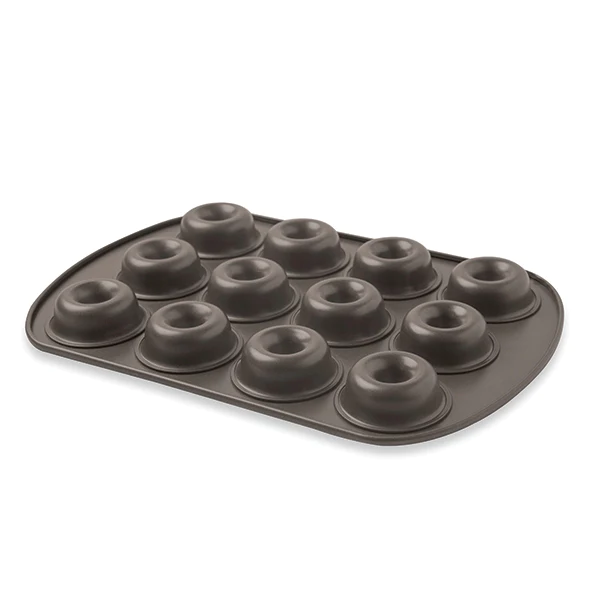 Plaque 12 mini savarins en acier revêtu 26,5 cm Mathon