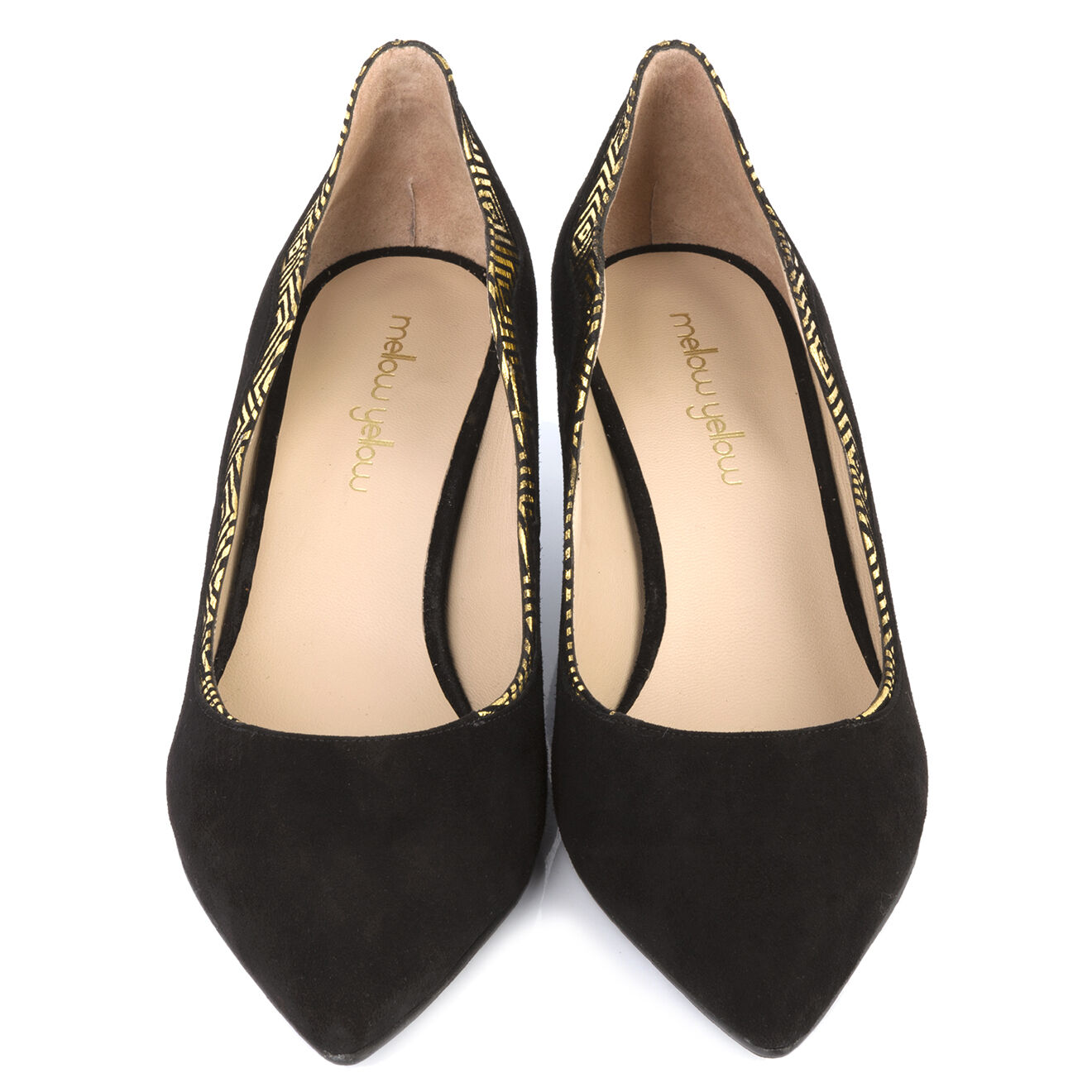 Mellow Yellow Escarpins en Velours de Cuir Atinema noirs - Talon 5 cm