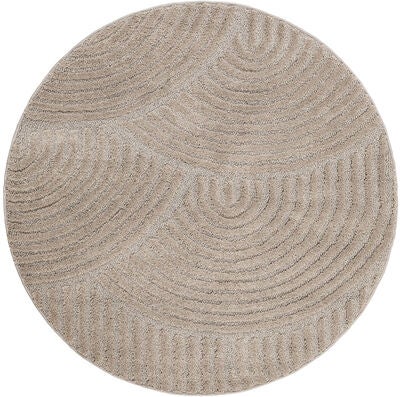 KMCarpets Doria Zen  Rundt Gulvteppe 160, Lin