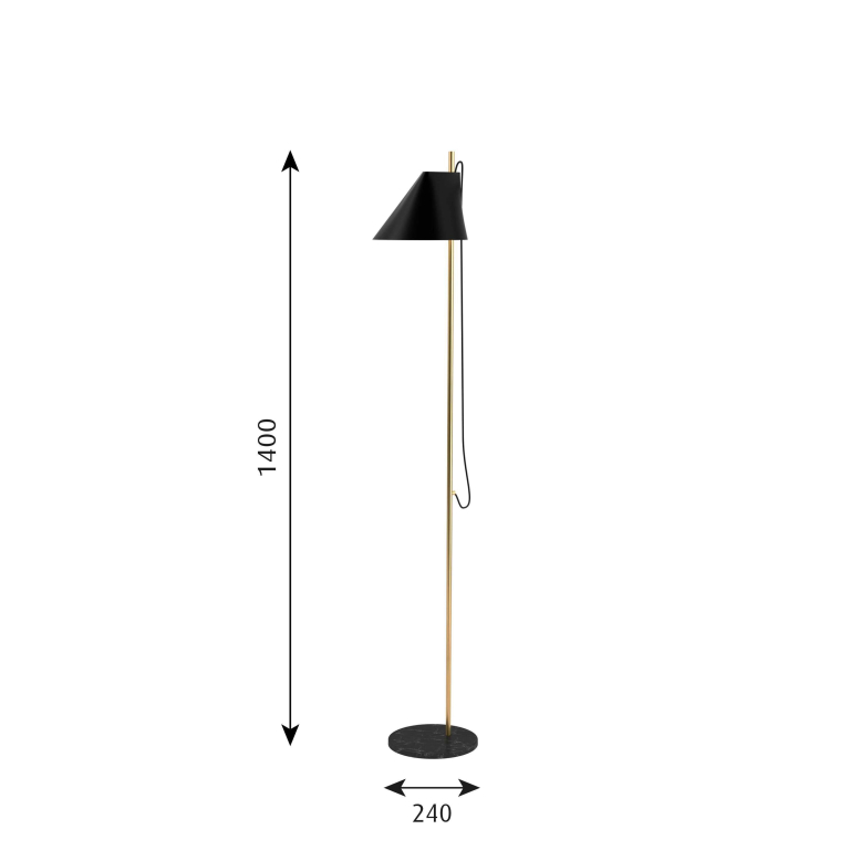 Louis Poulsen Yuh vloerlamp LED marmer wit