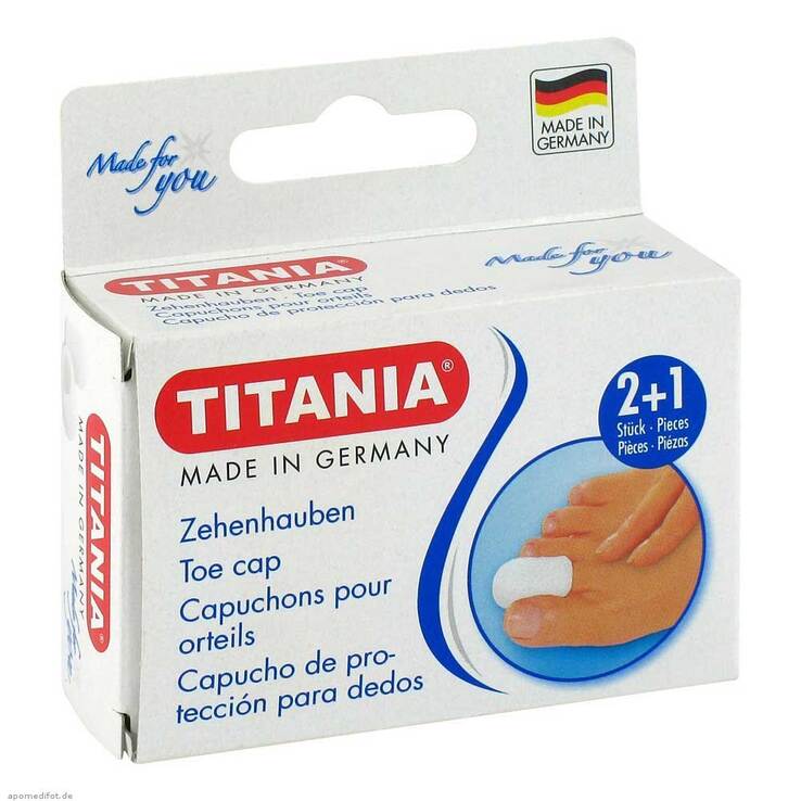 Zehenhauben 2 klein und 1 groß Titania, 3 St