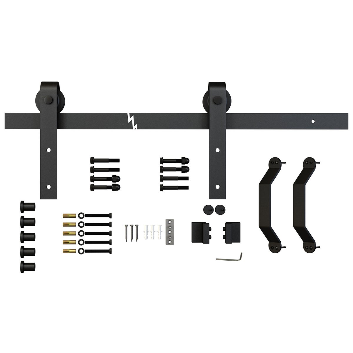 Houten schuifdeur, wit; houten binnendeur, 775, open rail, zwart