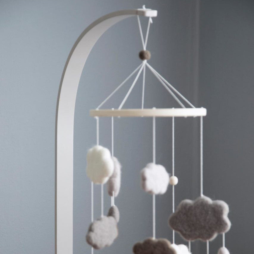 Mobile-Halter aus Holz, grau