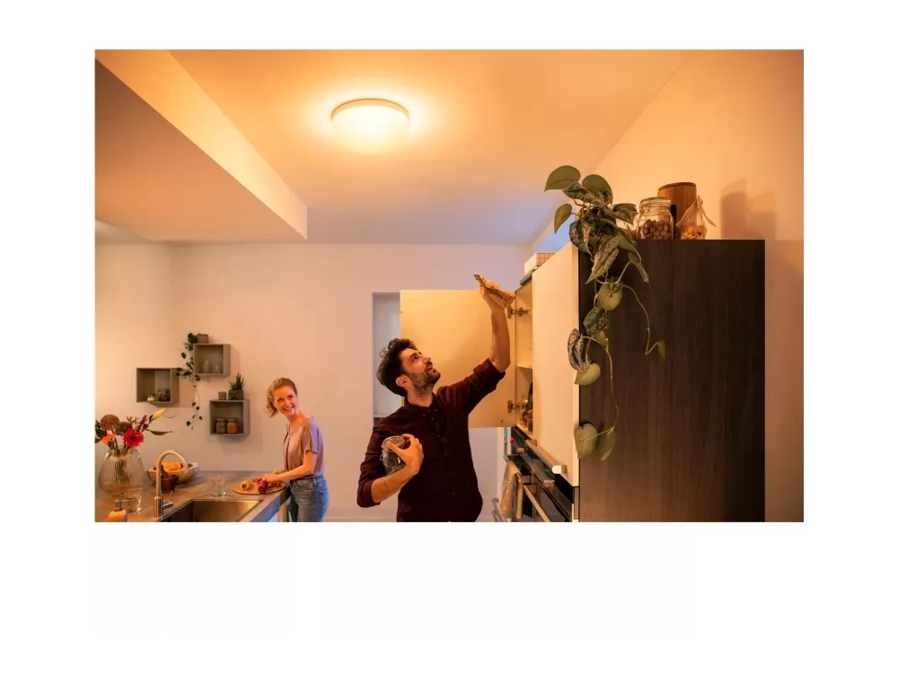 Philips Hue White and Color Ambiance Flourish - Loftslampe - LED - 32.5 W (tilsvarende 175 W) - klasse G - 16 millioner farver/varmt til køligt hvidt lys - 2000-6500 K - hvid