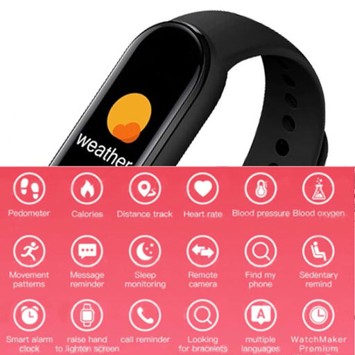 Rastreador de atividades físicas inteligente Klack para corrida, compatível com iPhone, Xiaomi, Huawei e Samsung.