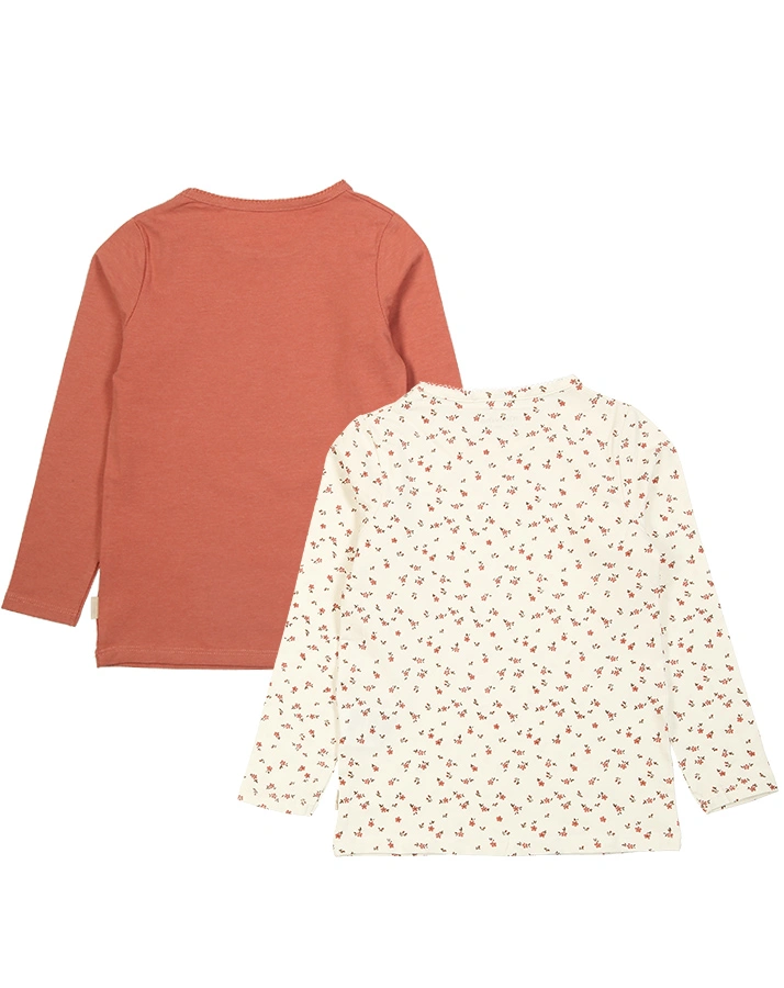 Langarmshirt BASIC 35 2er Pack in canyon rose