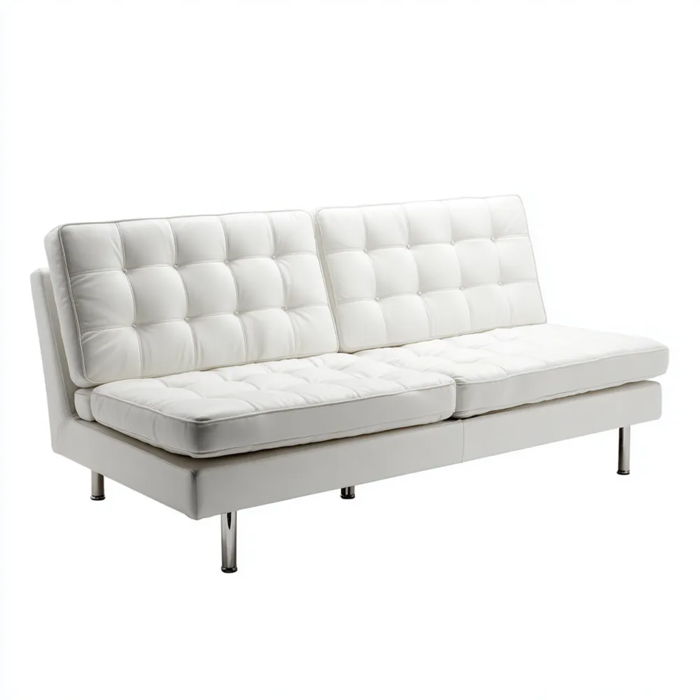 2-Sitzer-Sofa Kunstleder 180x90x85 cm - Weiß - Modernes Design