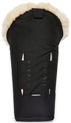 Nordlys Idun Mini Vognpose Med Lammeskinn, Black/Natural