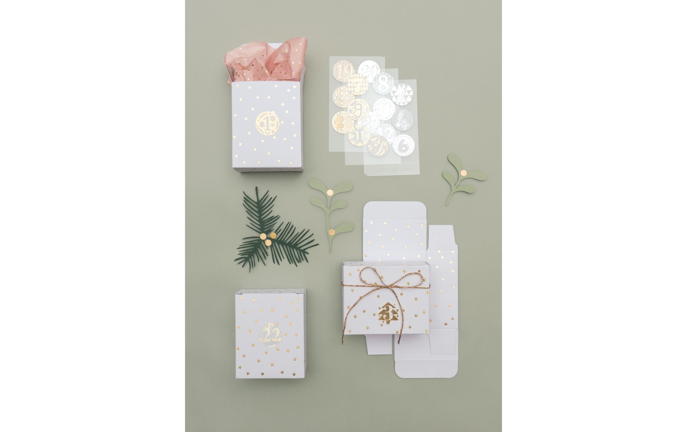 Rico-Design Verlag Adventskalender »Stars Boxen« Es liegt keine Altersempfehlung vor