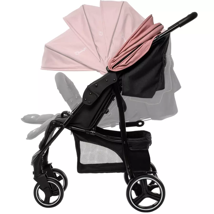 babyGO Kinderwagen Basket Pink Melange