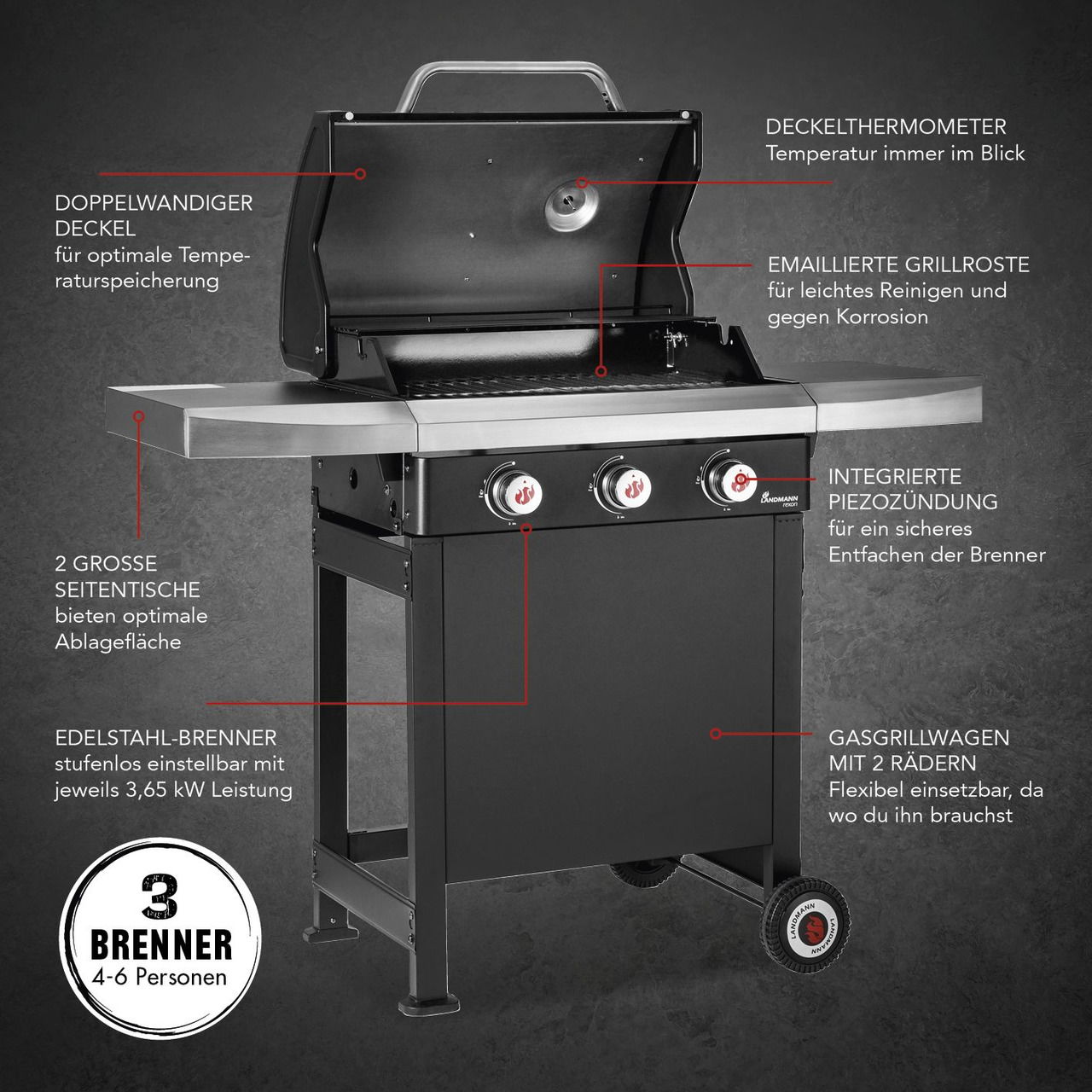 Landmann Gasgrill 122291 REXON