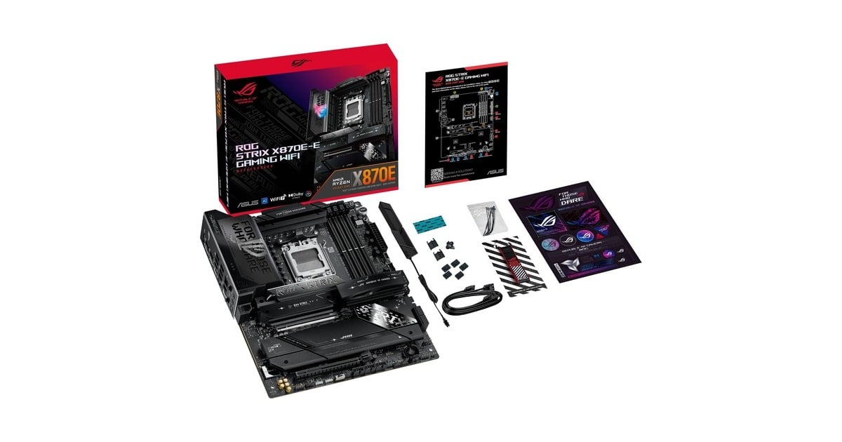 ASUSROG STRIX X870E-E GAMING WIFI socket AM5 moederbord  (5 Gb-LAN, Wi-Fi 7, BT, Sound, ATX, Tweedekans)