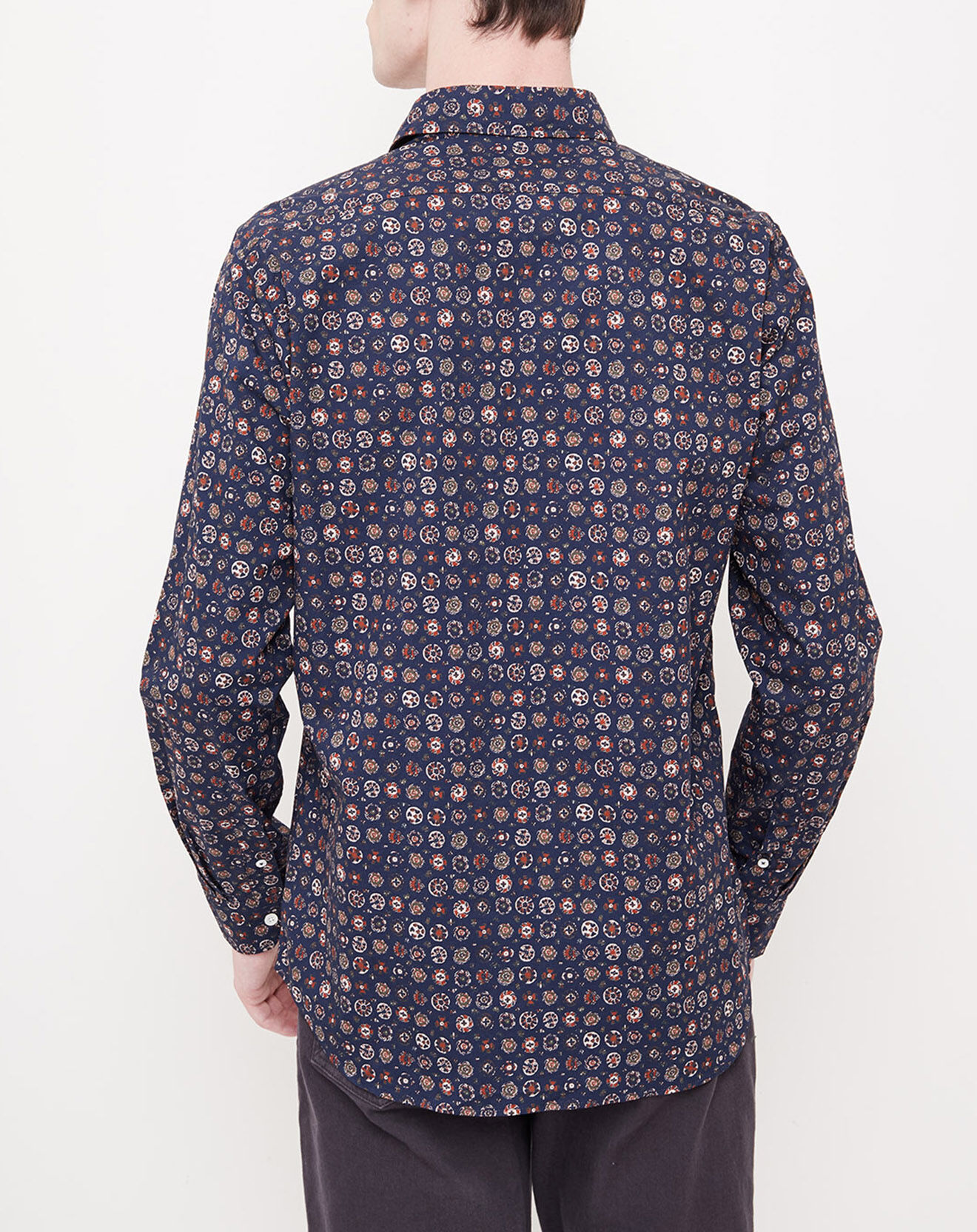 Hartford Chemise Slim Sammy imprimée bleu marine/multicolore