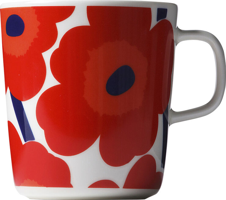 Marimekko Unikko krus 4 dl Rød & hvid
