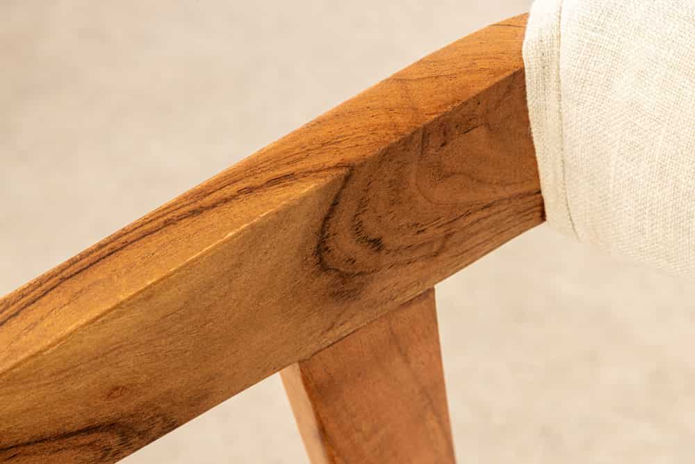 Design Stuhl MAMMUT beige natur massives Akazienholz honey finish