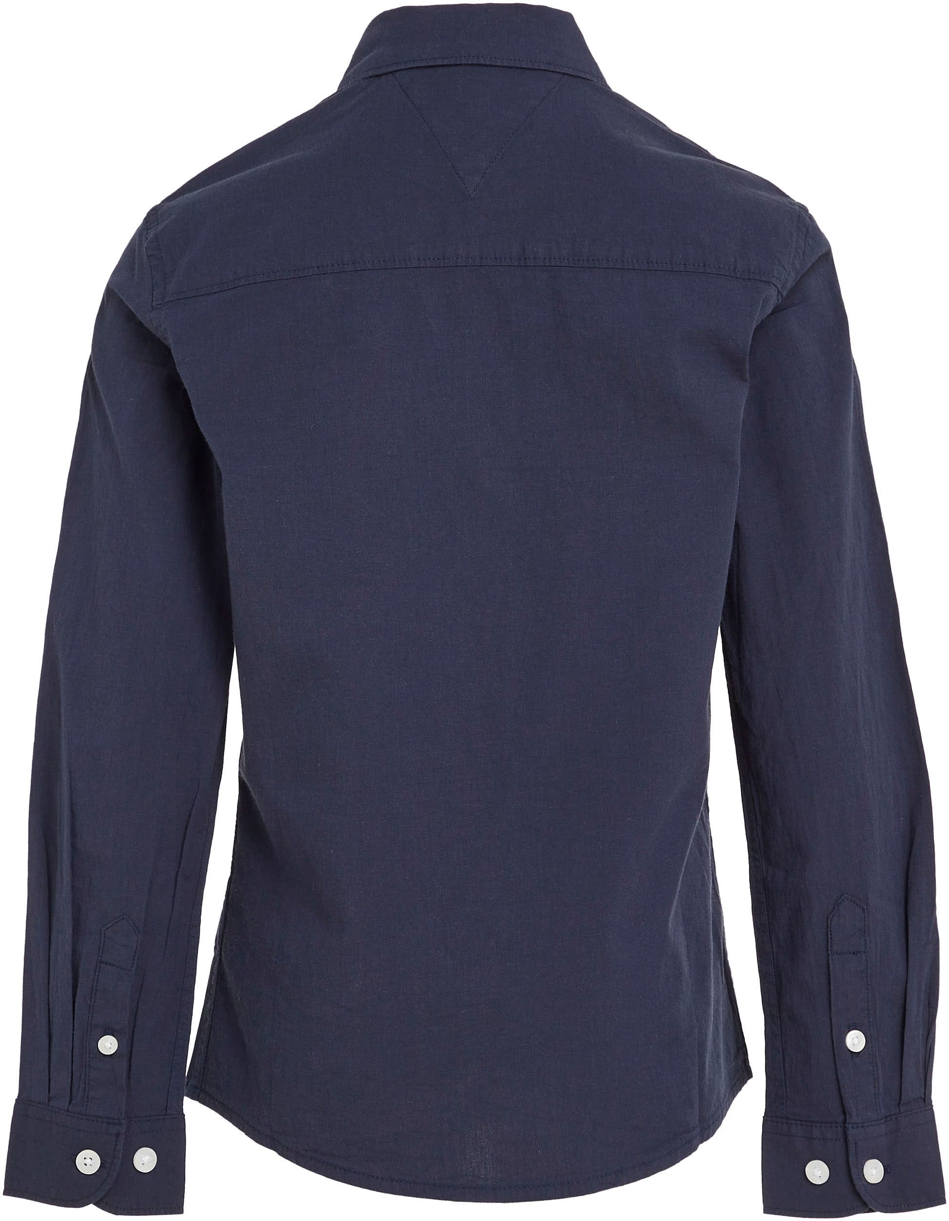 Tommy Hilfiger Langarmhemd »SOLID STRETCH POPLIN SHIRT L/S«, Kinder Kids Junior MiniMe,für Jungen