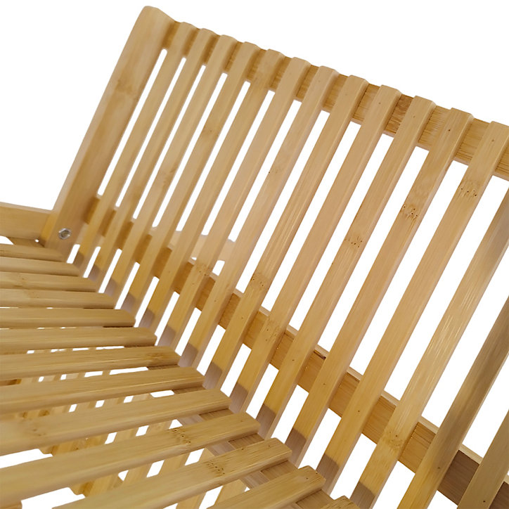Égouttoir pliable en bambou couleur naturelle