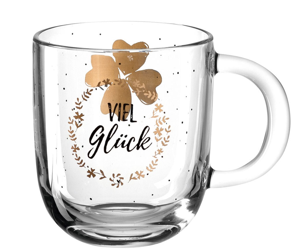 LEONARDO Tasse VIEL GLÜCK 400 ml Glas