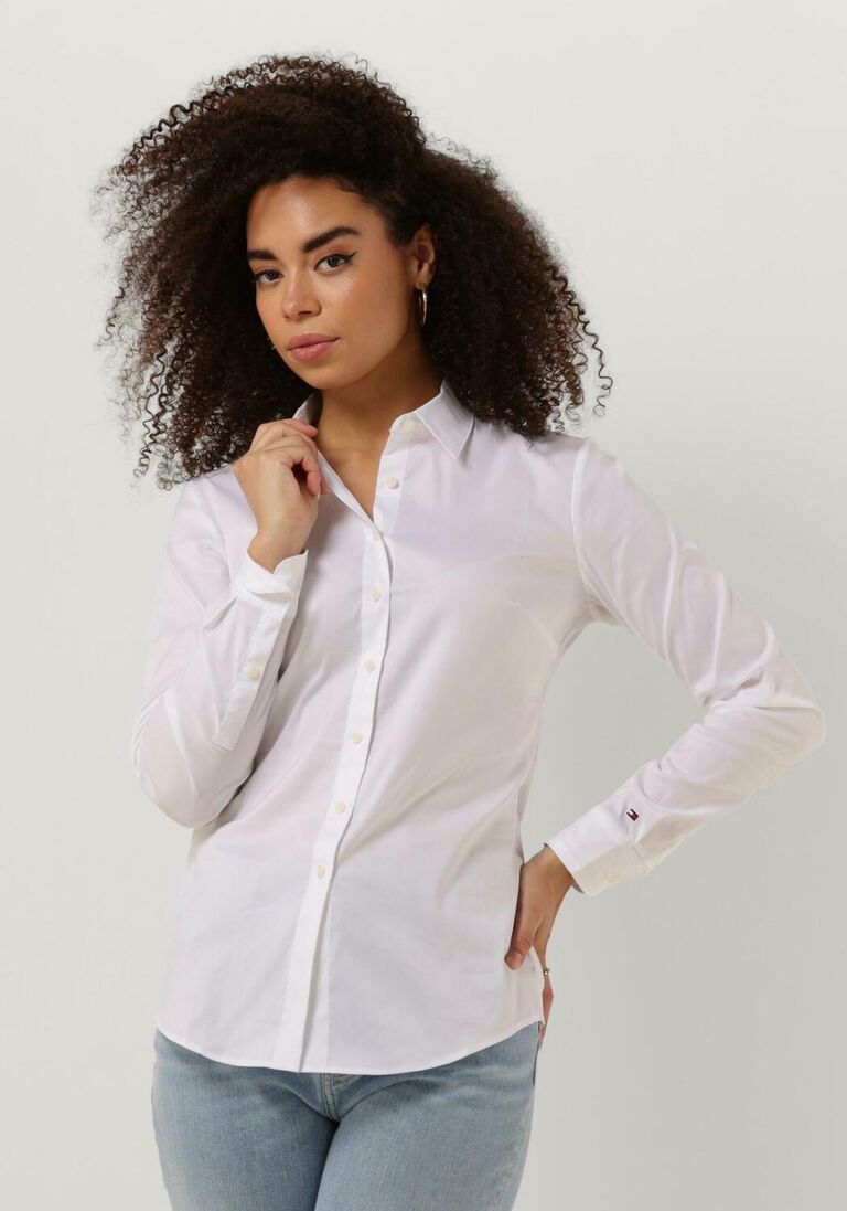 TOMMY HILFIGER witte tommy hilfiger blouse heritage slim fit shirt