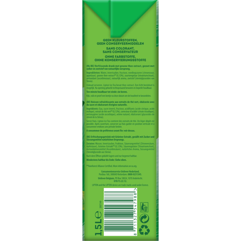 Lipton Ice tea green zero sugar