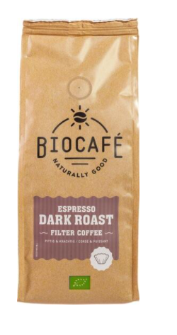 Bio Café Filterkoffie Espresso Dark Roast 250gr