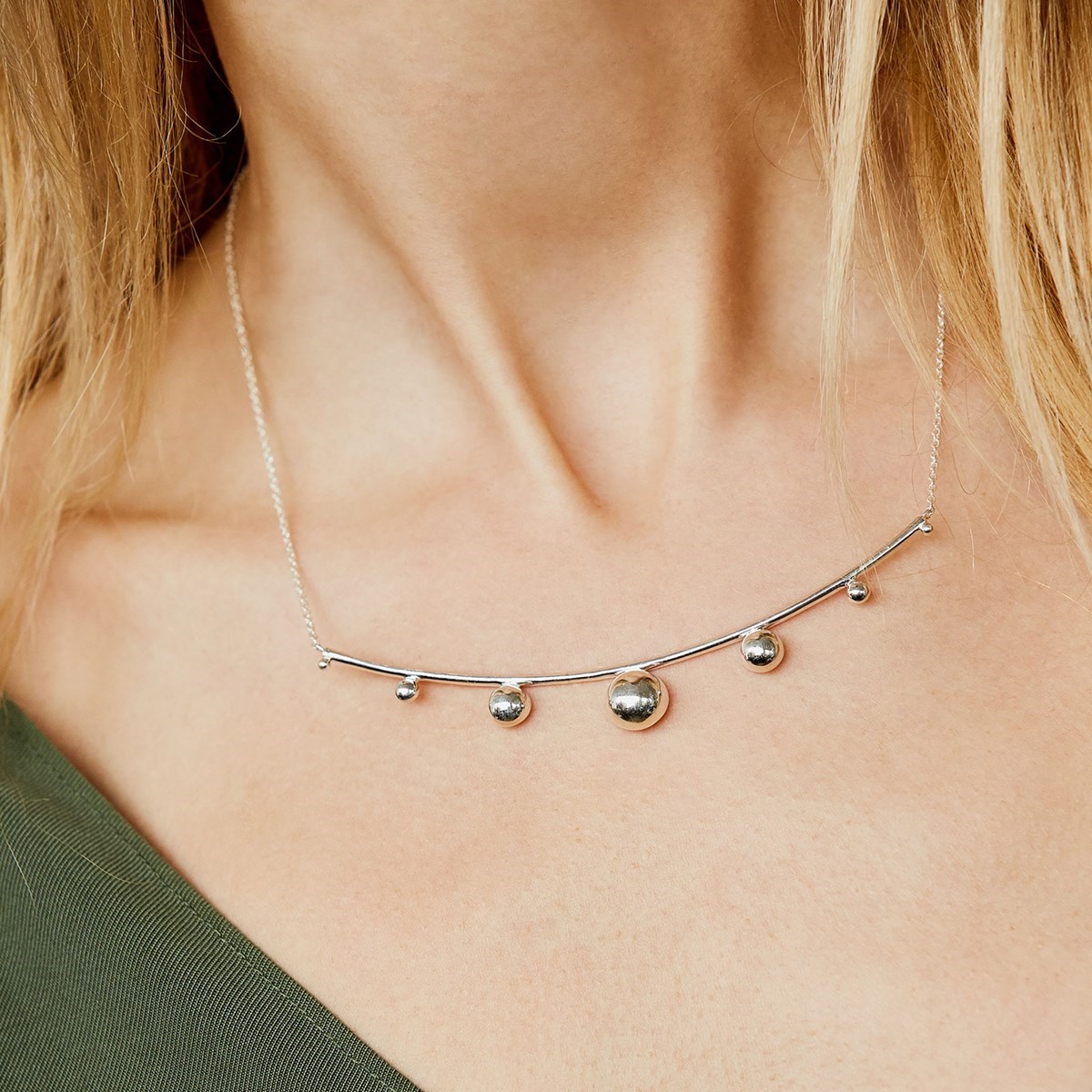 Collier grande torque plaqué argent Louise