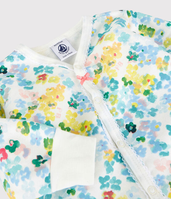 Ensemble nuit à fleurs bébé fille en molleton