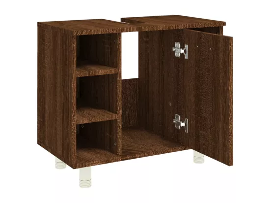 Armoire de bain Chêne marron 60x32x53,5 cm Bois d'ingénierie
