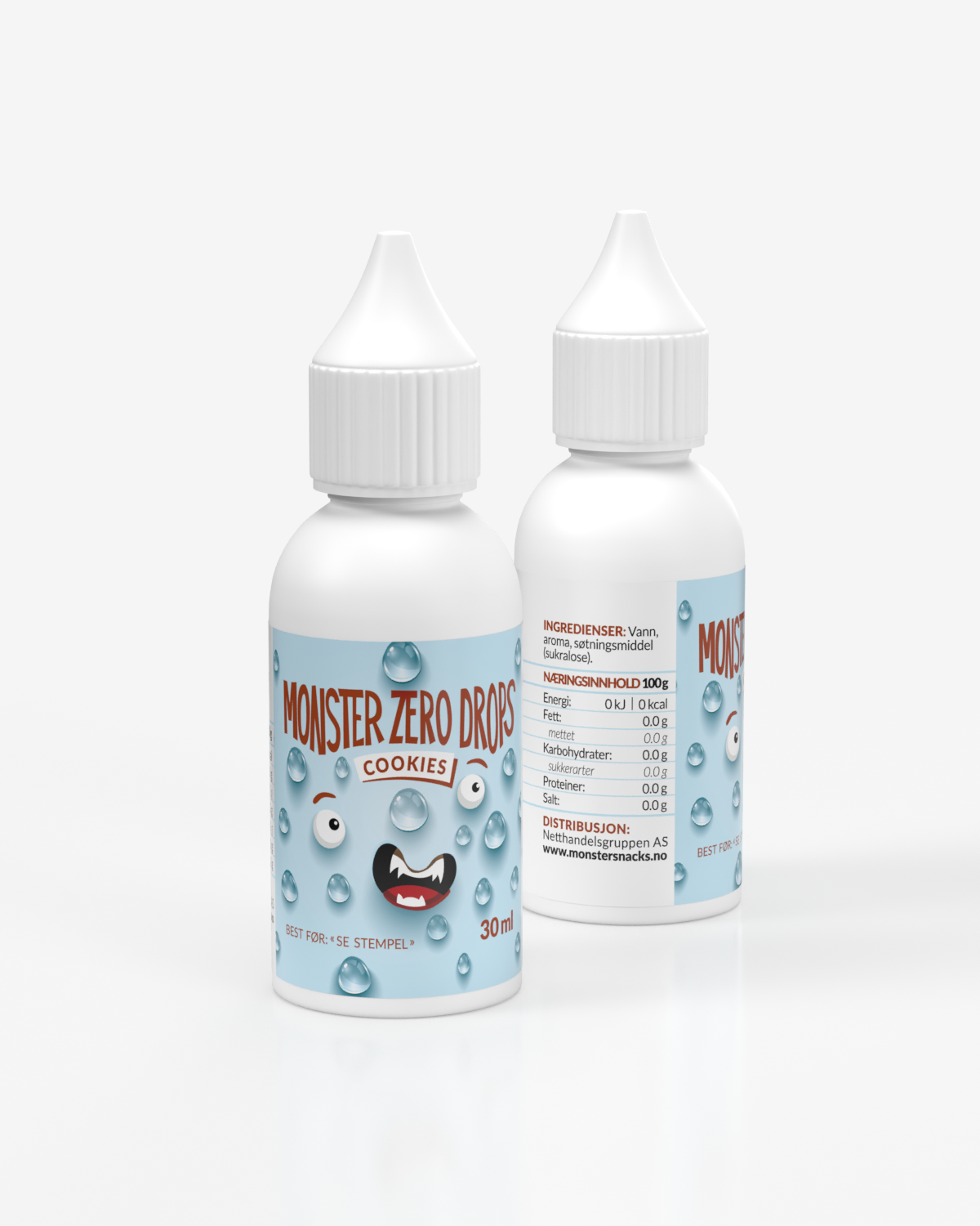Monster Lavkarbo Zero Drops - Cookie - FEMPAKNING!