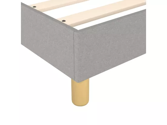 Sommier à lattes de lit Gris clair 140x190 cm Tissu