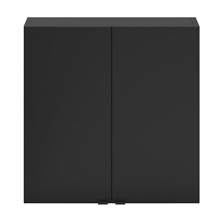 Armoire de salle de bains faible profondeur GoodHome Imandra noir mat L. 60 x H. 60 x P. 15 cm