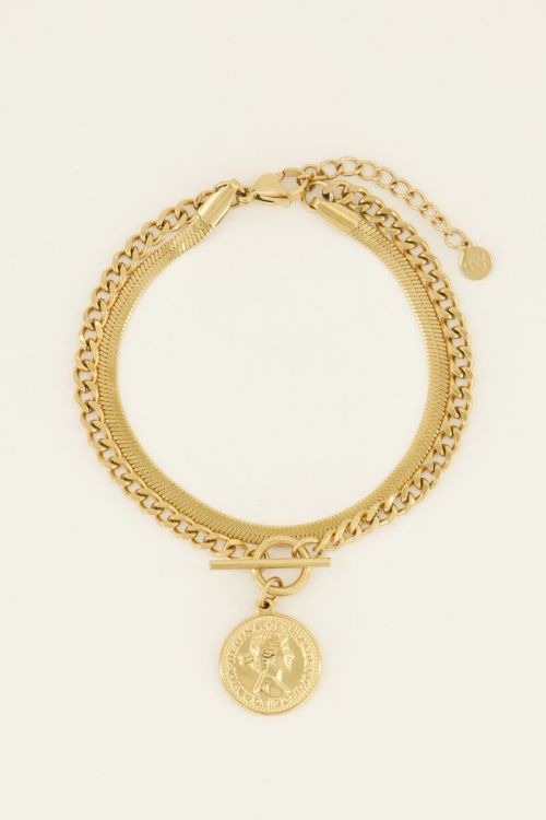 Dubbele armband met munt
