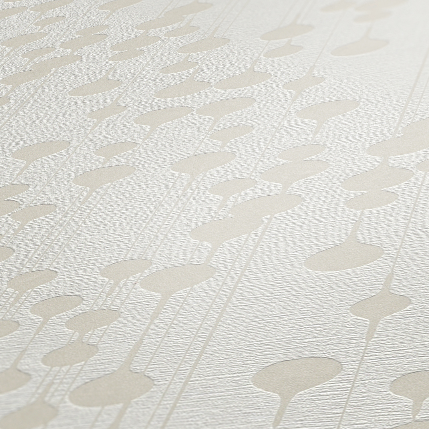 Vliestapete NEW LIFE - weiß-beige - 10 Meter