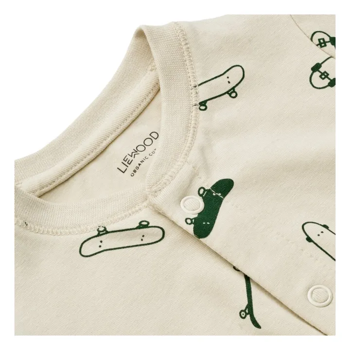 Liewood Pyjama avec pieds Coton Bio Boye | Ecru