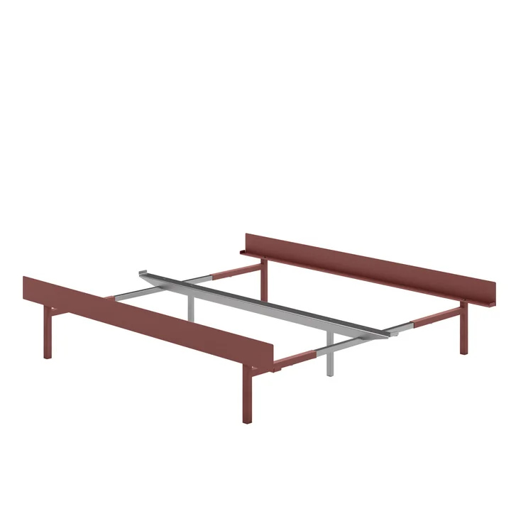 Moebe - Bett, 90 - 180 cm, H 39 cm / dusty rose