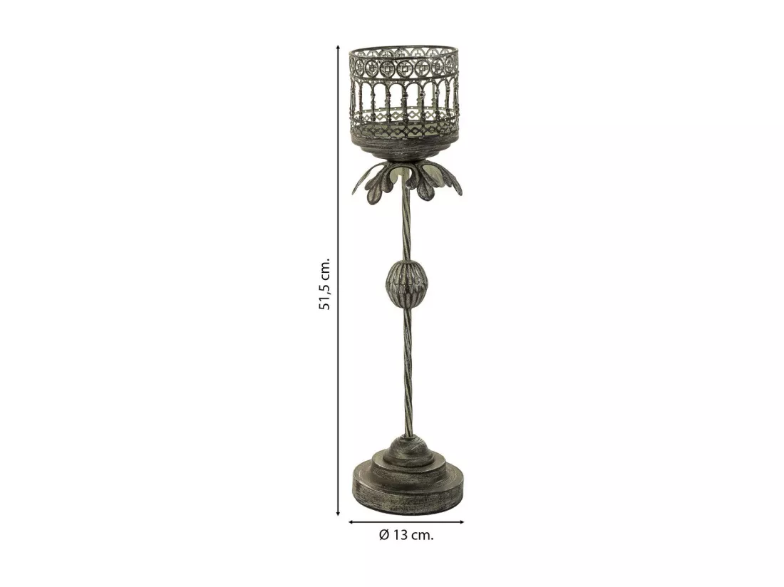 Chandelier en métal marron 13x13x51.5h