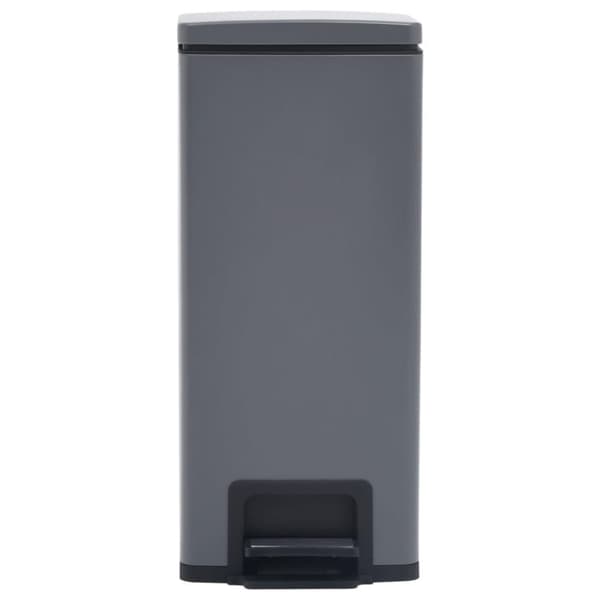 vidaXL Søppelkasse pedal anti-fingeravtrykk 30L grå rustfritt stål