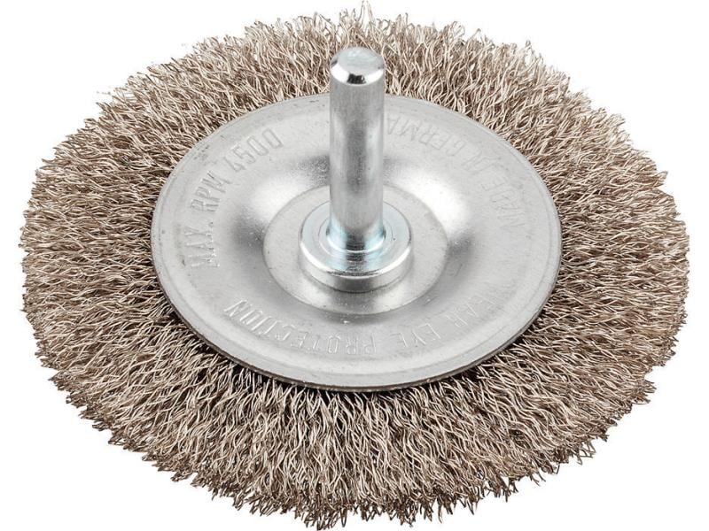 kwb Scheibenbürste 75 mm Edelstahl, grob Zum Entrosten, Reinigen und Entfernen von Farbe, Zunder, Verkrustungen, Grate auf Metall und Stein