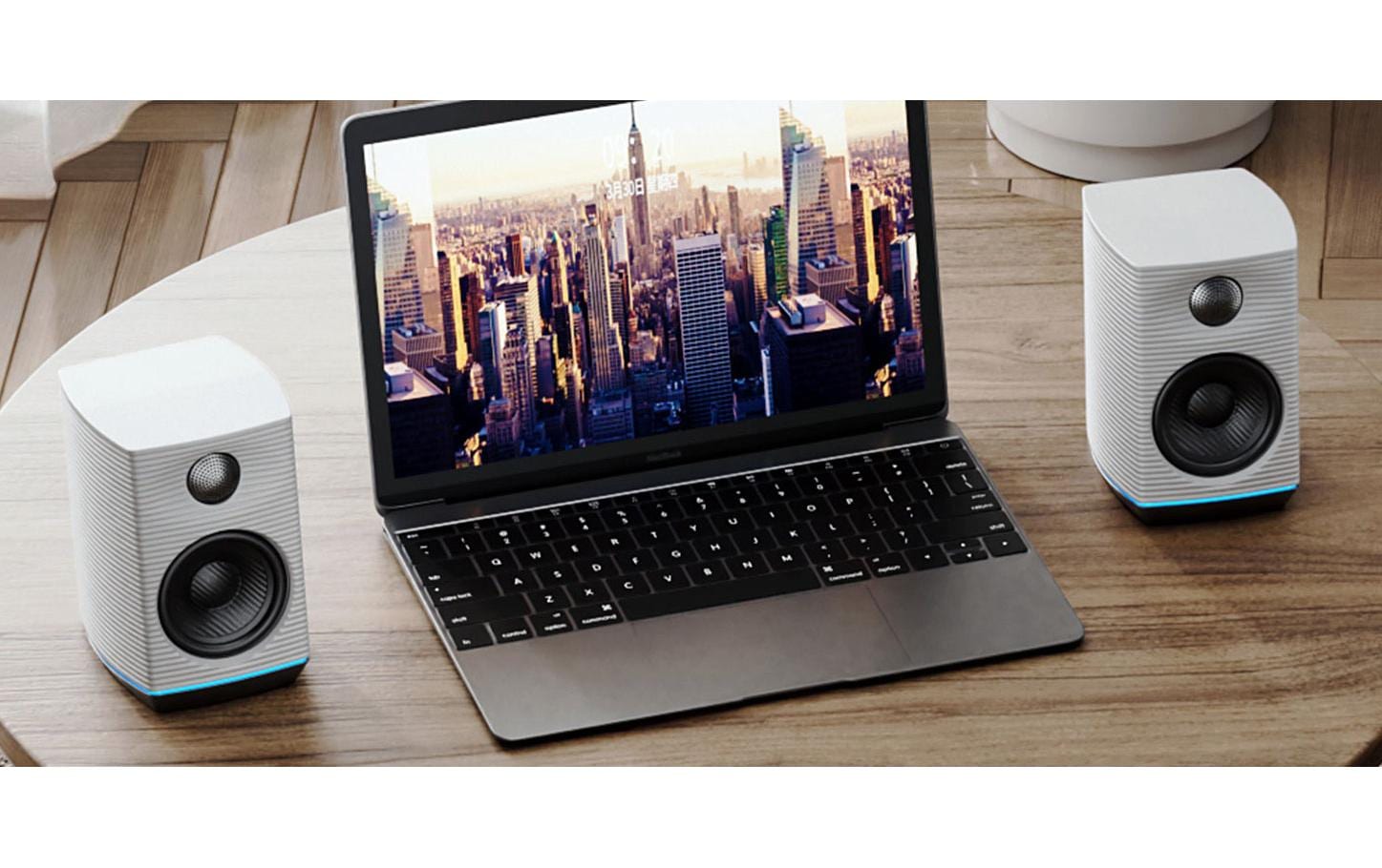 Regallautsprecher Paar SP3 BT Weiss<br>Aktives Lautsprecherpaar mit Bluetooth