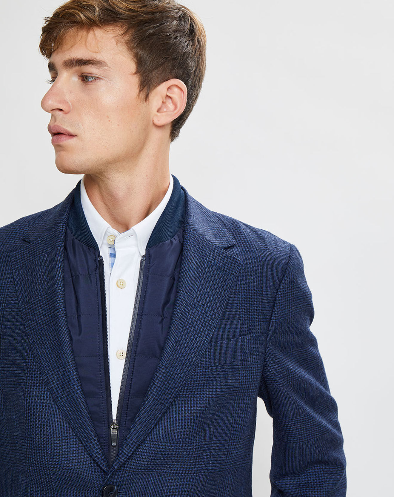 Hackett London Blazer en Laine doublure amovible bleu foncé