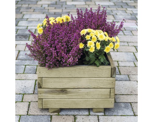 Houten plantenbak 40 x 40 x 27 cm naturel