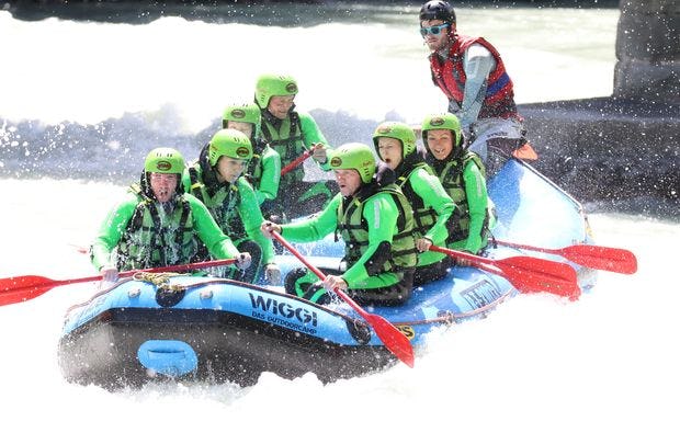 Rafting in Haiming auf dem Inn als besonderes Geschenk