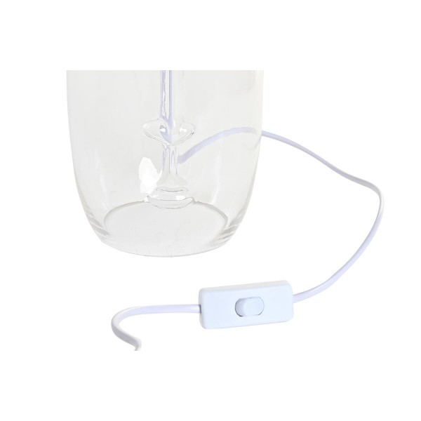 Lampe de bureau visage transparent blanc gris clair moderne (2 unités) (30 x 30 x 54 cm)