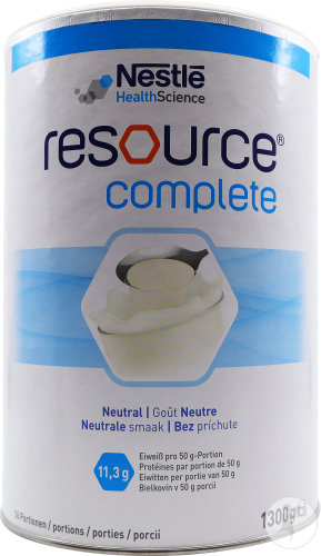 Nestlé Health Science Resource Complete Aliment Diététique Poudre Goût Neutre Pot 1300g