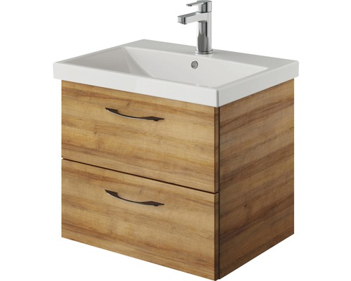 Pelipal Xpressline 4035 wastafelmeubel, BxHxD 56 x 48,2 x 43,5 cm, frontkleur: Riviera eiken, 4035.475601