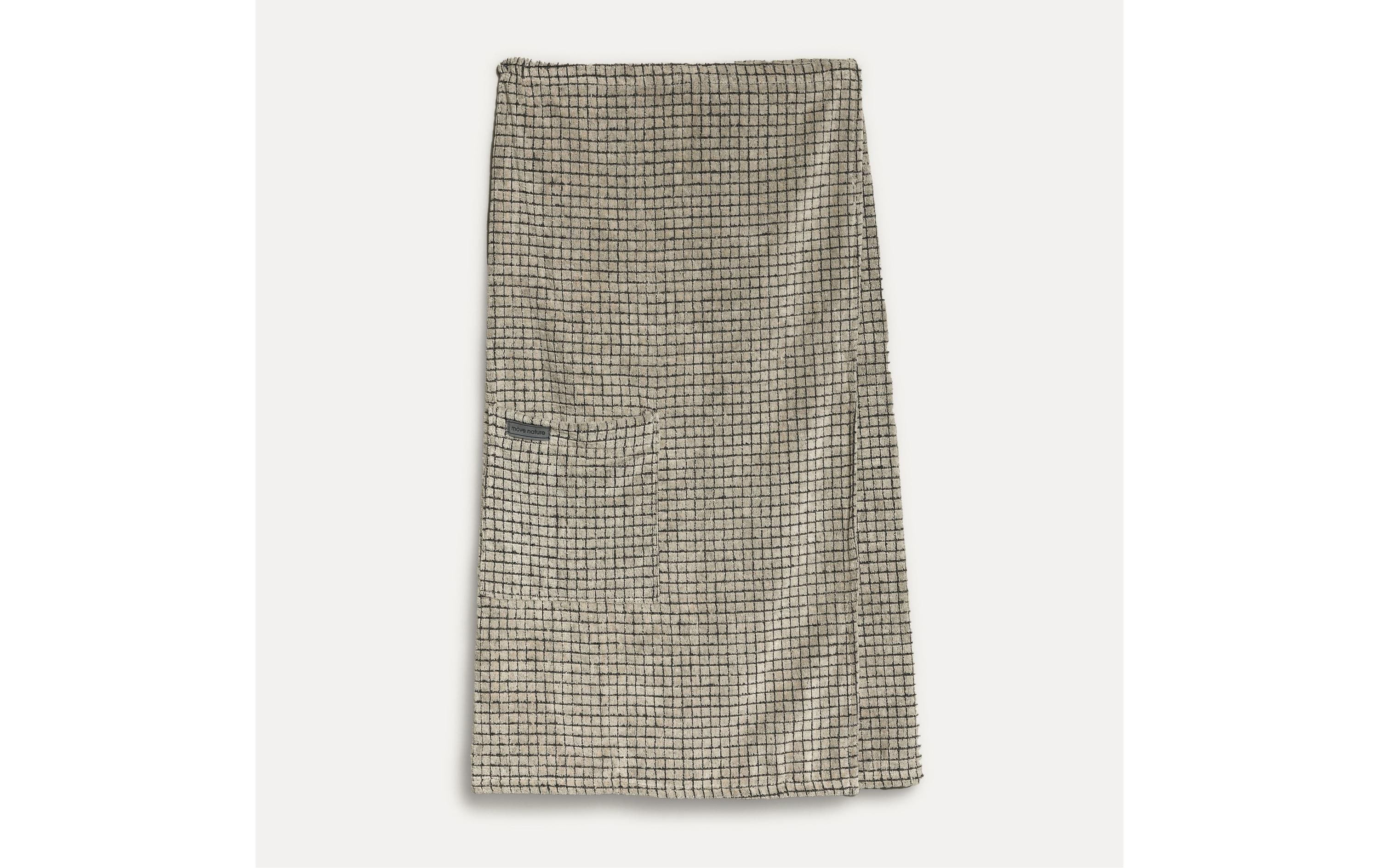 Saunakilt Eden 0 x 85 cm, SchwarzSarong aus Baumwolle und Leinen