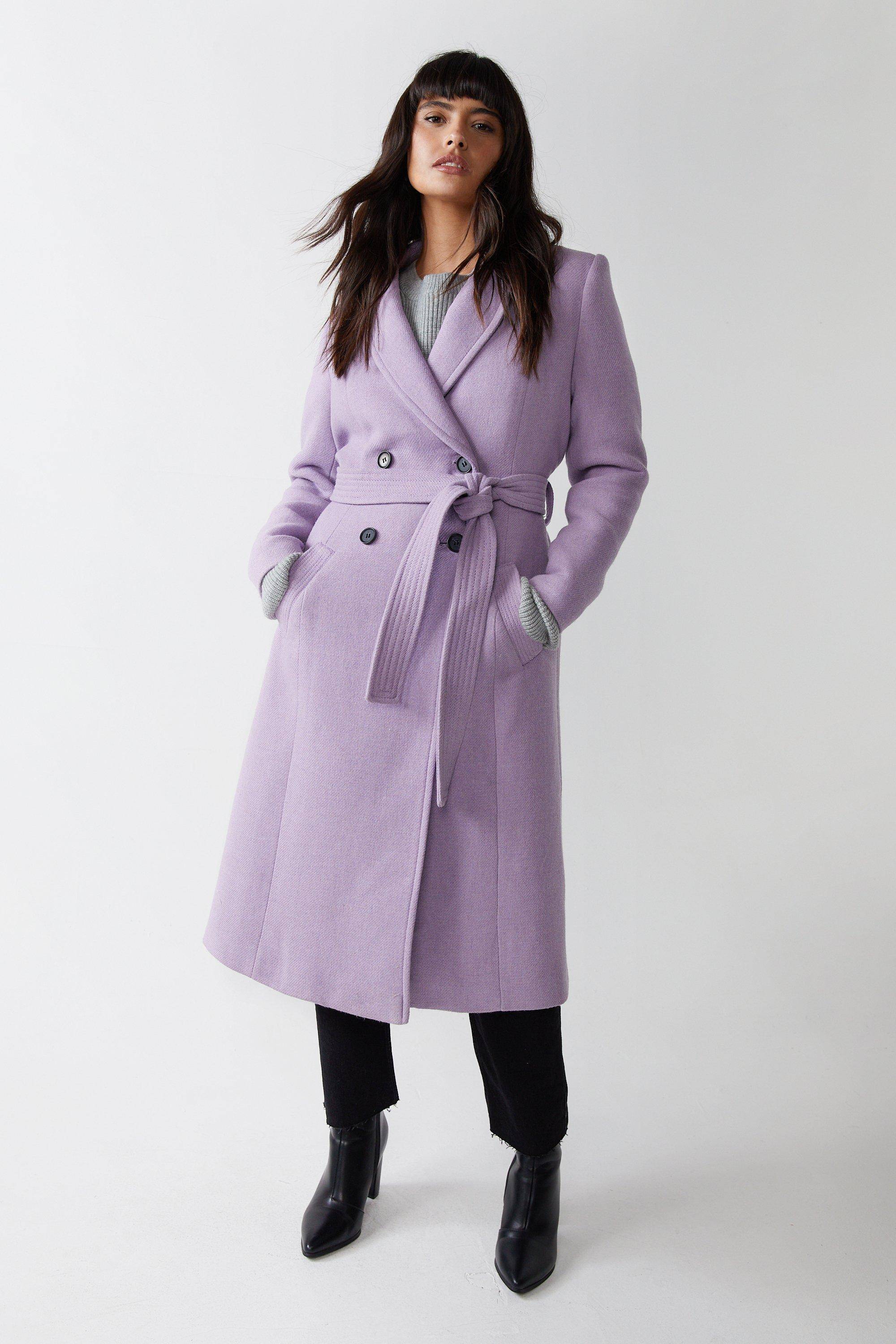 Warehouse Veste en laine italienne à double boutonnage avec ceinture