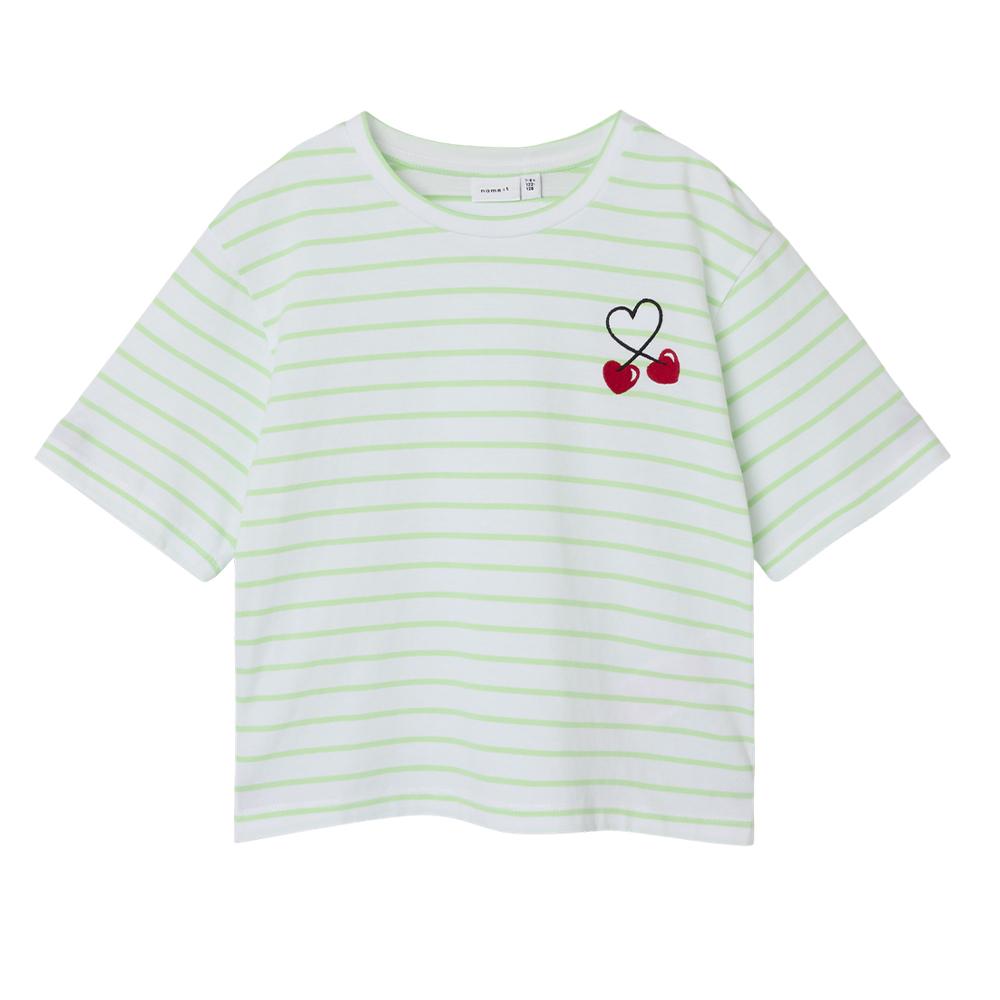 Name it T-shirt Vert/Blanc Fille Name it Felissia