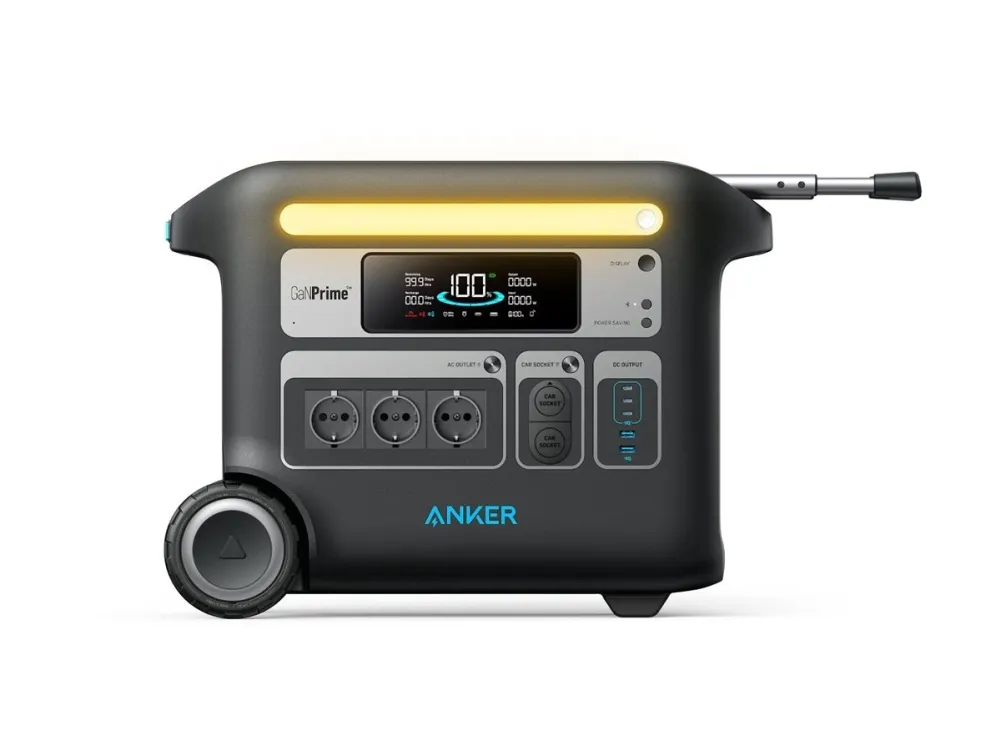 Anker SOLIX F2000 (PowerHouse 767) - Transportabel strømstation - Wi-Fi - AC 220-240 V - 2300 Watt - litiumjernfosfat - 2048 Wh - output-stikforbindelser: 10